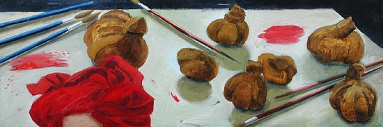 Turban Red, 2004 (oil on canvas)  von Charlotte  Moore
