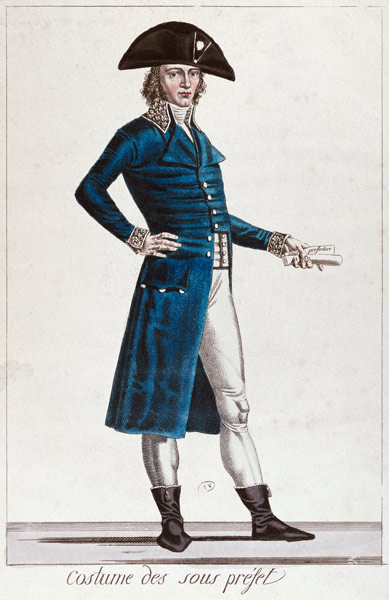 Costume of an Under-Prefect during the period of the Consulate (1799-1804) of the First Republic in von Chataignier