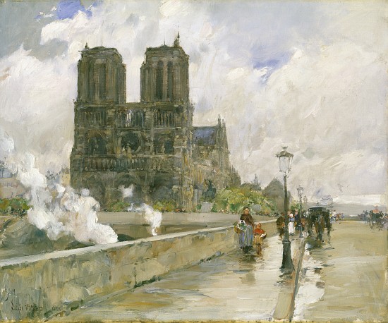 Notre Dame Cathedral, Paris von Childe Hassam