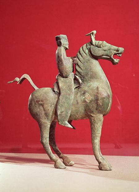 Man on horseback, from Wu-wei, Kansu, Eastern Han Dynasty von Chinese School