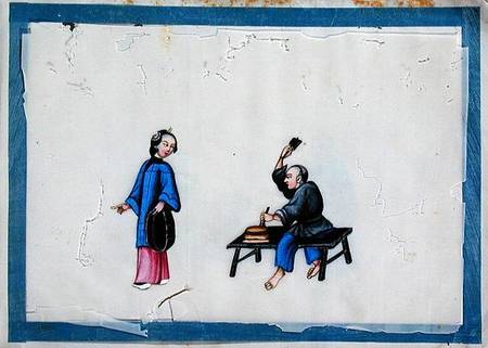 Noblewoman with a tradesman von Chinese School