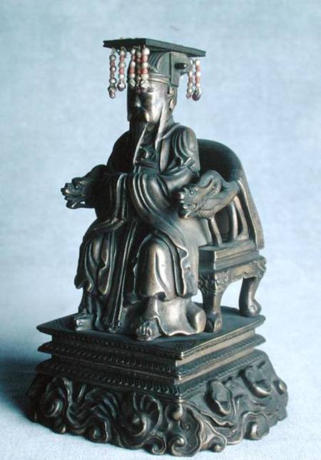 Statuette of Confucius (551-479 BC) as a Mandarin, Qing Dynasty von Chinese School