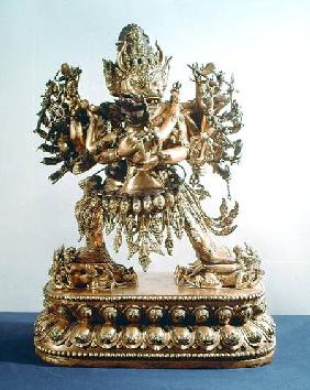 Vajrabhairava, aspect of Yamantaka, the guardian of the law, Qing Dynasty 17th-18th