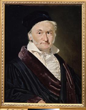 Porträt des Mathematikers, Astronomen und Physikers Carl Friedrich Gauss (1777-1855) 1840