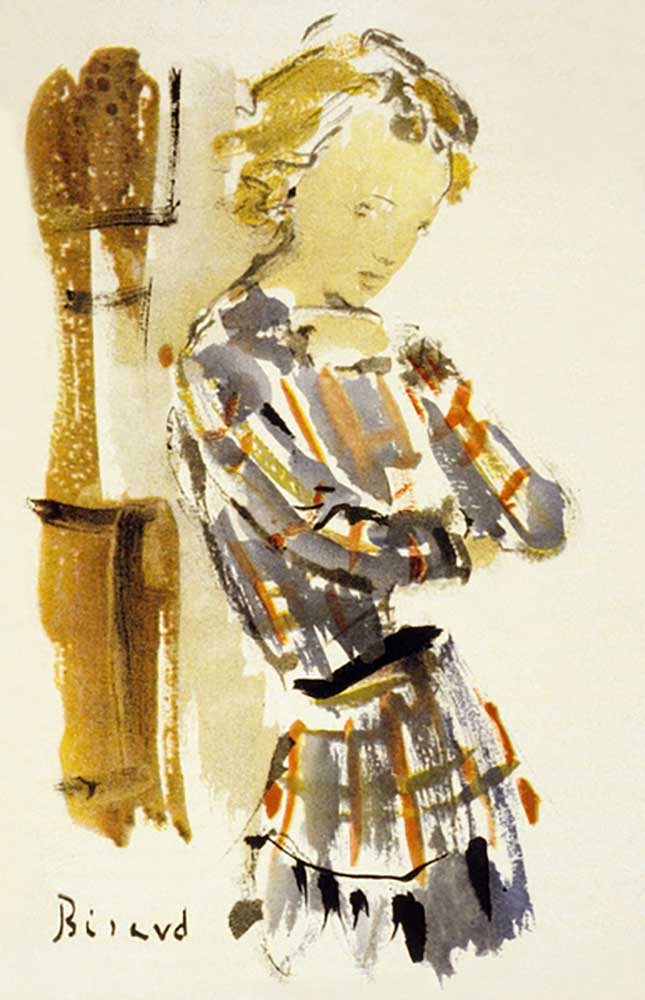 Illustration aus "Lecole des Femmes" von Andre Gide, 1948 von Christian Berard