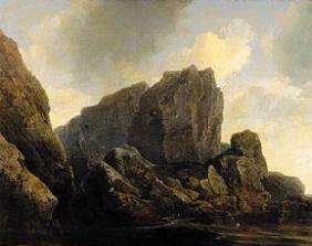 Felsenufer der Insel Mageröy in Norwegen 1836