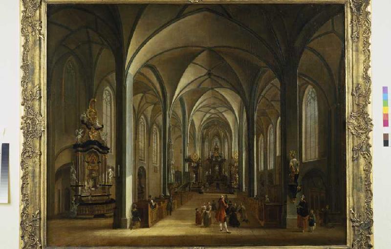 Das Innere der Liebfrauenkirche in Frankfurt am Main von Christian Georg Schütz d.Ä.