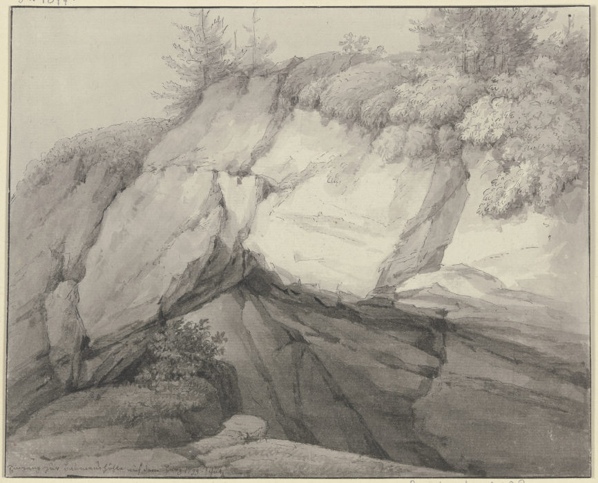 Felsenhöhle im Gebirge von Christian Georg Schutz