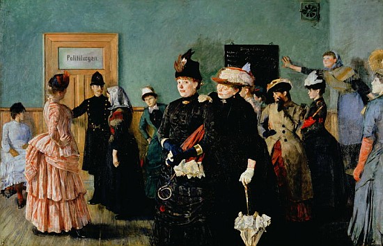 Albertine at the Police Doctor''s waiting room, 1886-87 von Christian Krohg