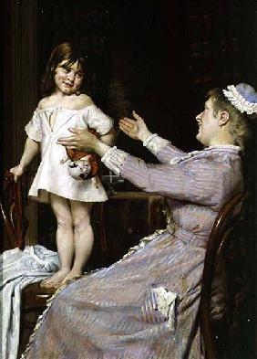 Little Girl with a Doll and Her Nurse 1896