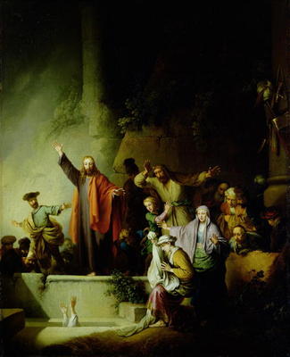 The Raising of Lazarus (oil on canvas) von Christian Wilhelm Ernst Dietrich