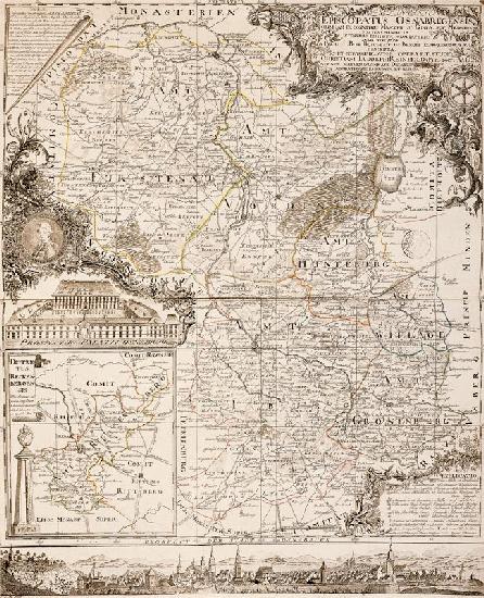 Landkarte Bistum Osnabrück 1778