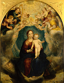 Altar Maria in der Glorie Mitte: Maria mit Kind und Engeln von Christoph Schwarz