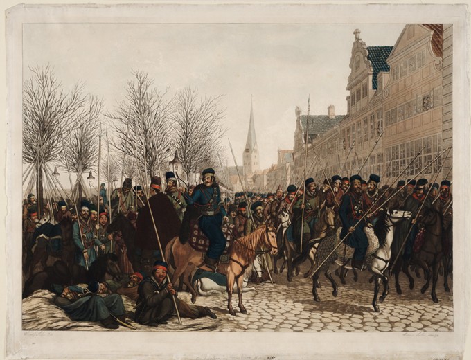 Kosaken in Hamburg, 18. März 1813 von Christoph Suhr