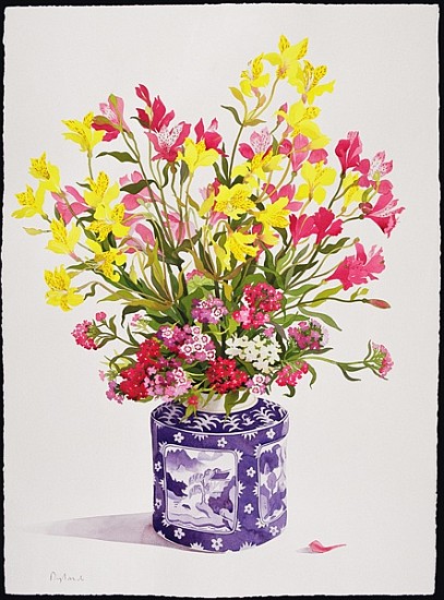 Flowers in a Chinese Jar (w/c)  von Christopher  Ryland