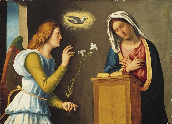 Annunciation to the Virgin, 1500/05 von Giovanni Battista Cima da Conegliano