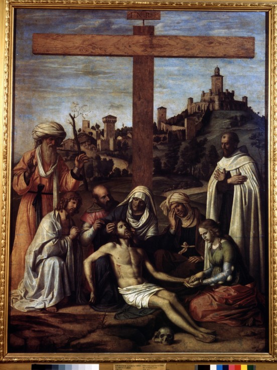 Die Beweinung Christi mit einem Karmeliter von Giovanni Battista Cima da Conegliano