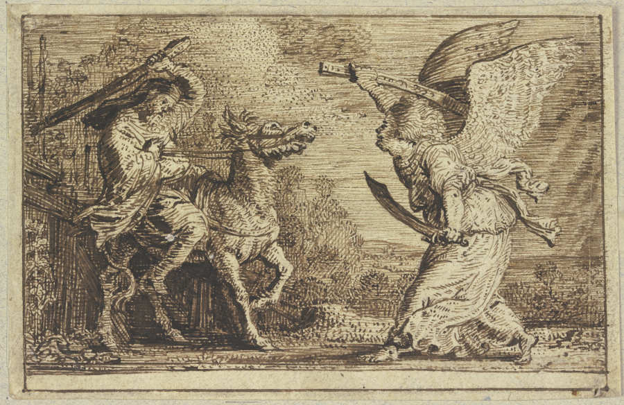 Der Engel erscheint Bileam von Claes Cornelisz. Moeyaert