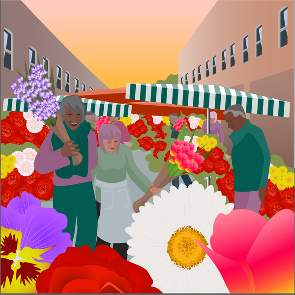 Flower Market at Columbia Road von Claire Huntley