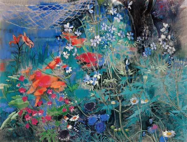 Summer Garden (pastel on paper)  von Claire  Spencer