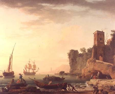 The Port of Genoa von Claude Joseph Vernet
