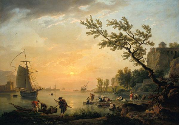 Seehafen in Abendstimmung 1770
