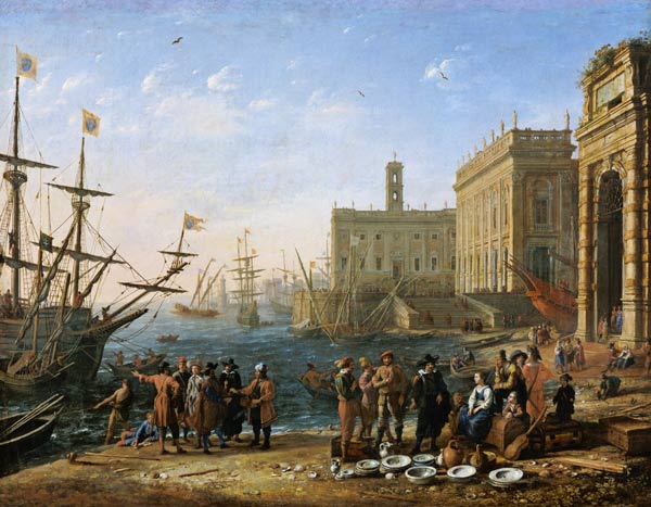 Harbour Scene von Claude Lorrain