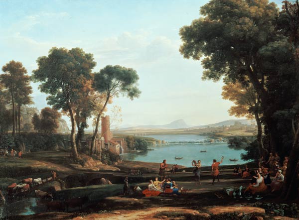 Landschaft mit der Vermählung von Isaak und Rebekka von Claude Lorrain
