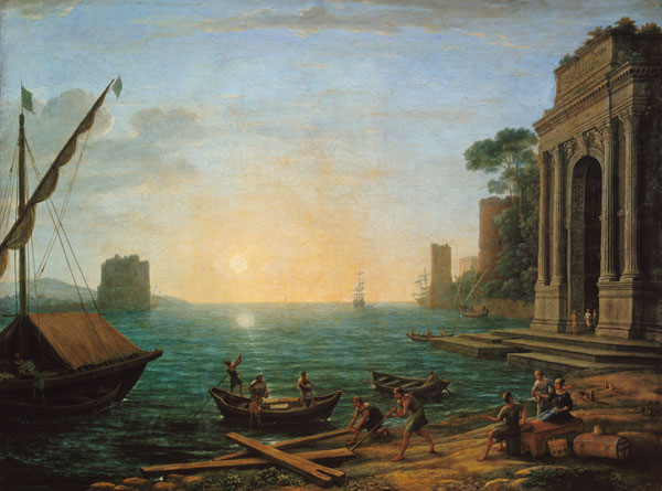 Seehafen beim Aufgang der Sonne von Claude Lorrain