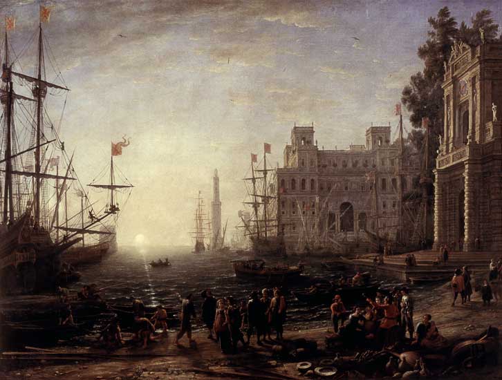 Harbour with Villa Medici von Claude Lorrain