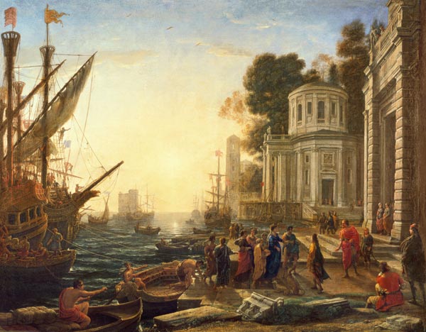 Cleopatra Disembarking at Tarsus von Claude Lorrain