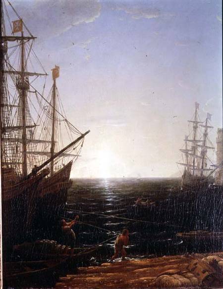 Harbour Scene (detail) von Claude Lorrain