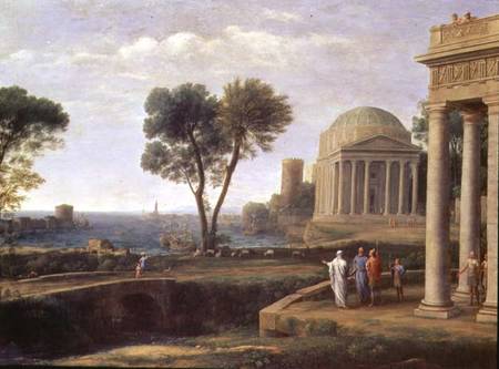 Landscape with Aeneas at Delos von Claude Lorrain