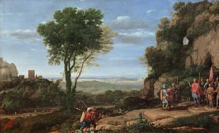 Landschaft mit David und den drei Heroen 1658