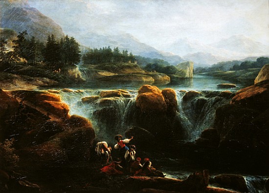 Swiss landscape, c.1790-94 von Claude Louis Chatelet