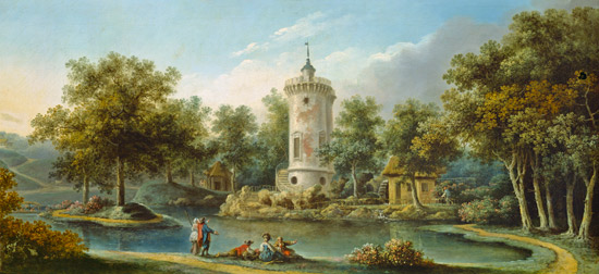 The Tour de Marlborough in the Jardin des Mesdames, Bellevue von Claude Louis Chatelet