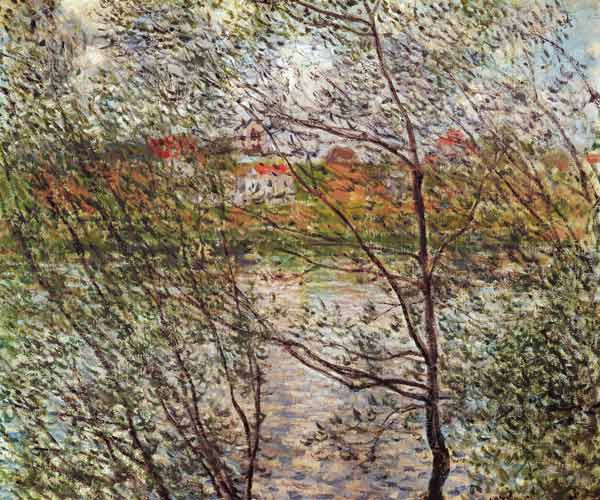 Blick durch Frühlingszweige von Claude Monet