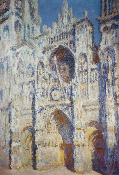 Portal der Kathedrale von Rouen mit Turm Saint-Romain in voller Sonne von Claude Monet