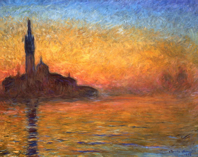 Bei Sonnenuntergang in Venedig von Claude Monet
