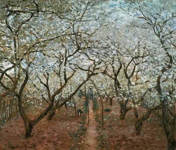 Monet / Blossoming Orchard / 1879 von Claude Monet