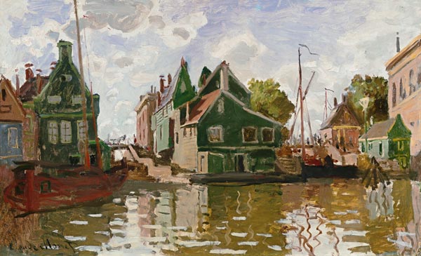 Kanal in Zaandam. von Claude Monet