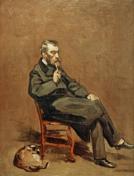 Mann mit Pfeife von Claude Monet