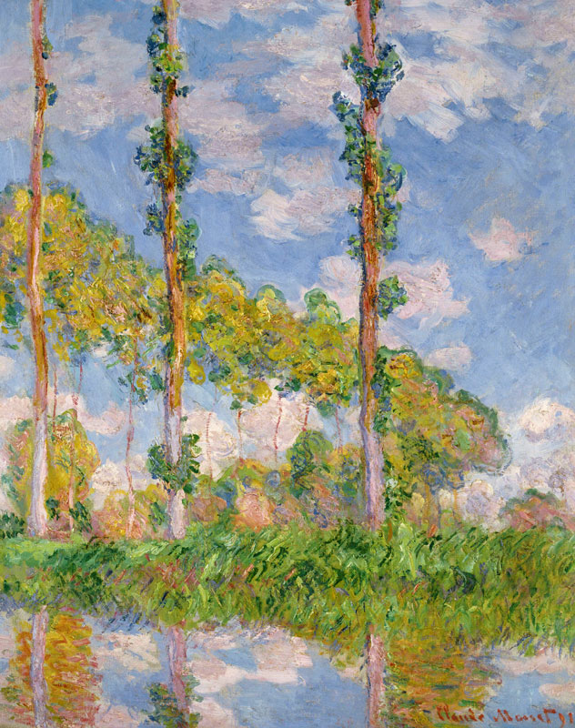 Pappeln auf der Sonne von Claude Monet