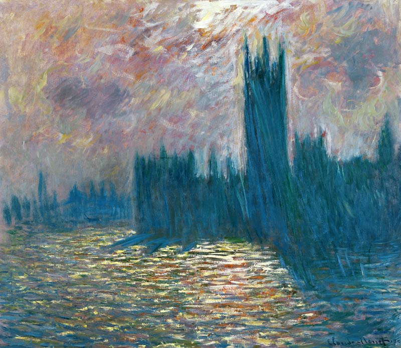Parliament, Reflections on the Thames von Claude Monet