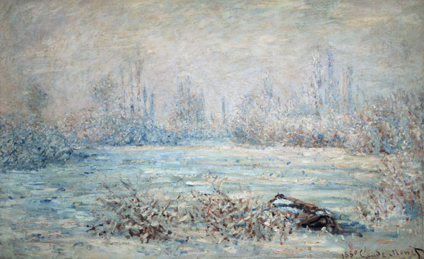 Rauhreiflandschaft bei Vétheuil von Claude Monet