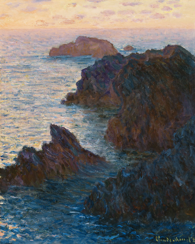 Rocks at Belle-Isle, Port-Domois von Claude Monet