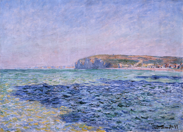 See im Schatten. Die Felsen von Pourville von Claude Monet