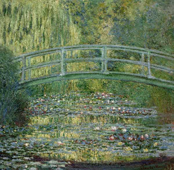 The Waterlily Pond with the Japanese Bridge von Claude Monet
