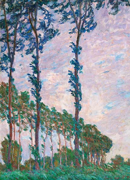 Wind, Pappelserie von Claude Monet