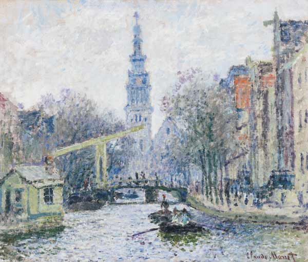 Ansicht von Amsterdam mit Kanal von Claude Monet